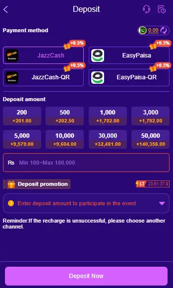 XC777 game deposit
